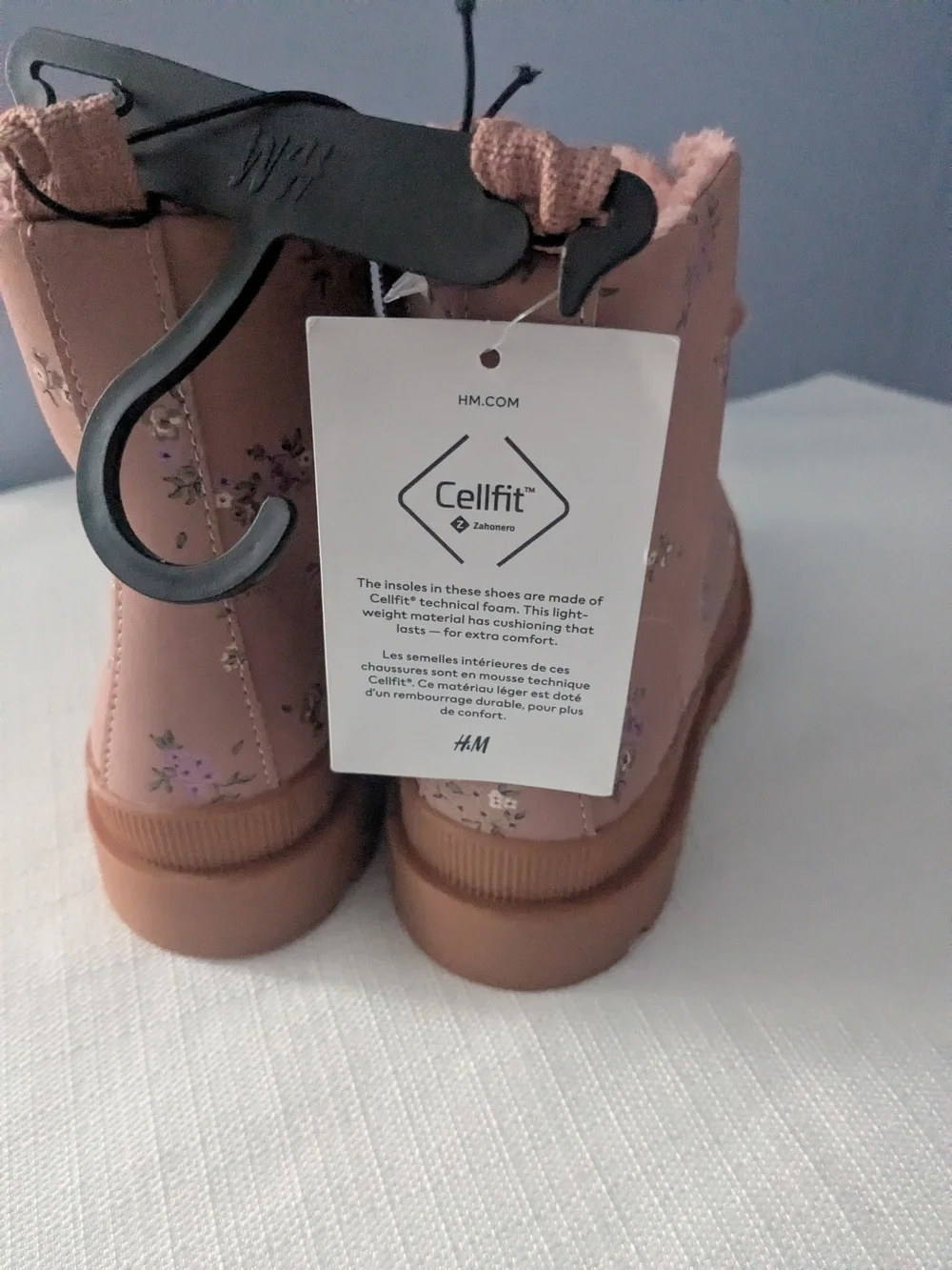 H&M Pink Fuzzy Lined Lace-Up Boots